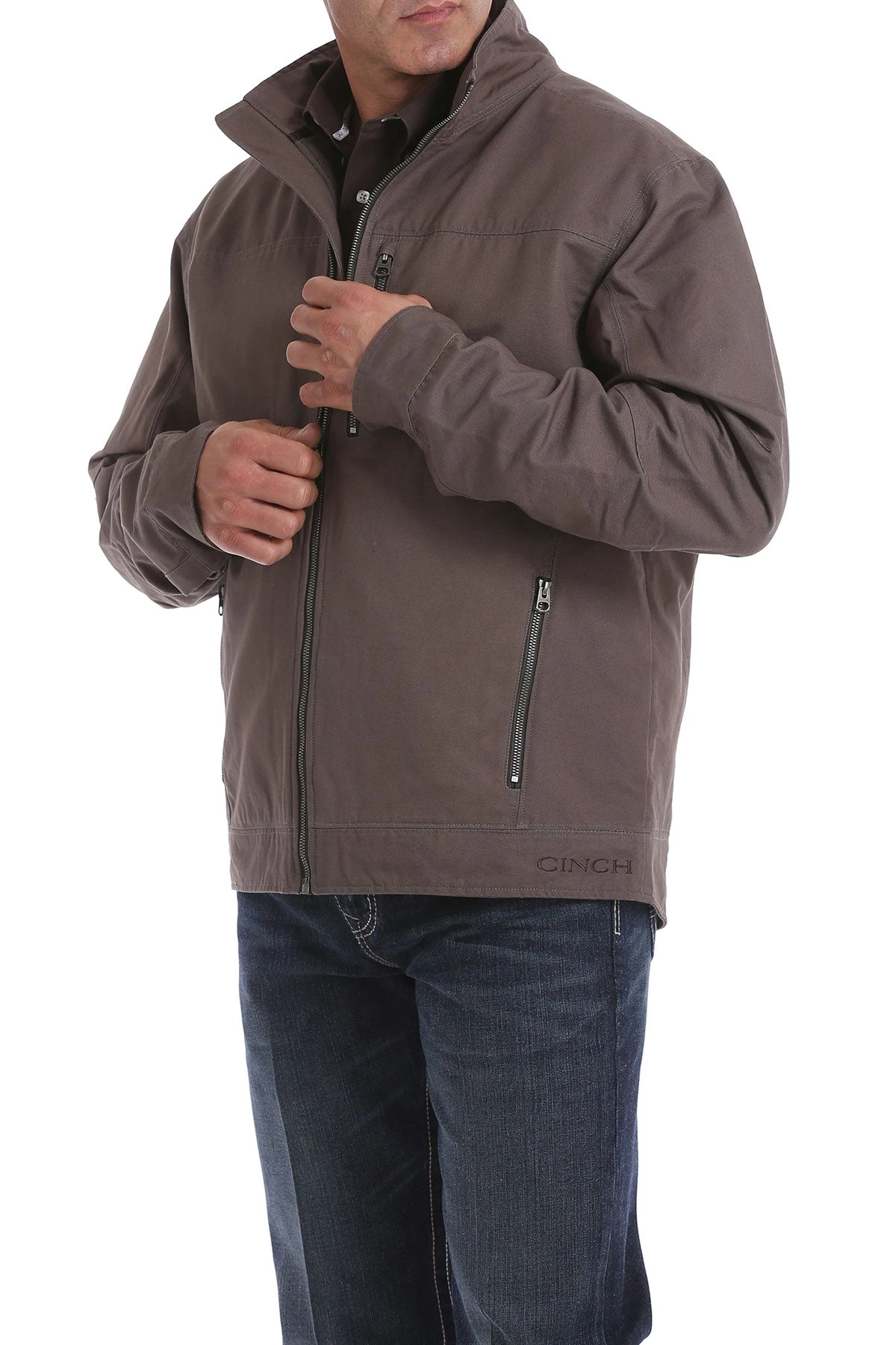 'Cinch' Men's Concealed Carry Canvas Twill Jacket - Stone 6 'Cinch' Men's Concealed Carry Canvas Twill Jacket - Stone