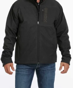 'Cinch' Men's Bonded Logo Concealed Carry Jacket - Black / Tan