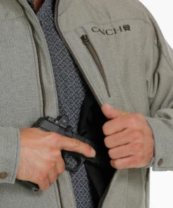 'Cinch' Men's Bonded Logo Conceal Carry Jacket - Stone