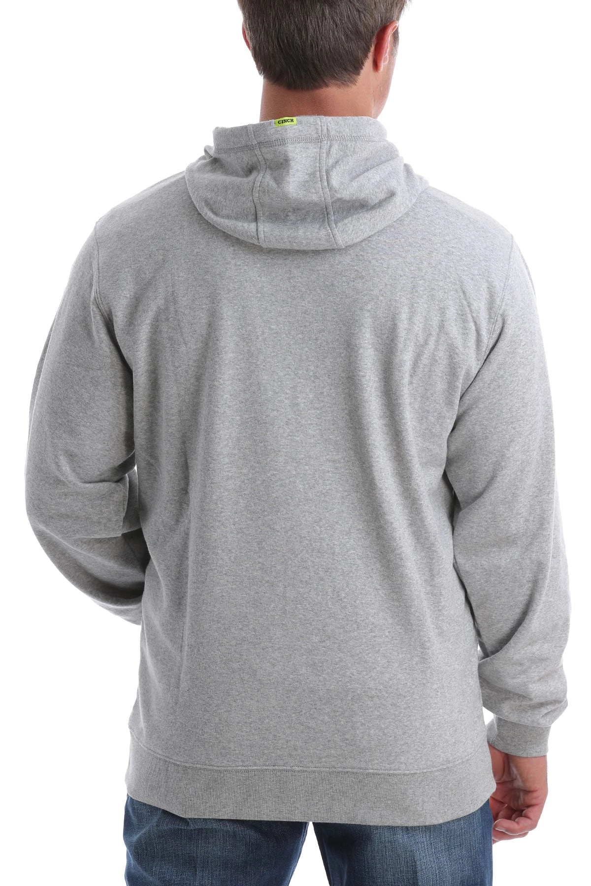 'Cinch' Men's CINCH Applique Hoodie - Heather Grey 4 'Cinch' Men's CINCH Applique Hoodie - Heather Grey