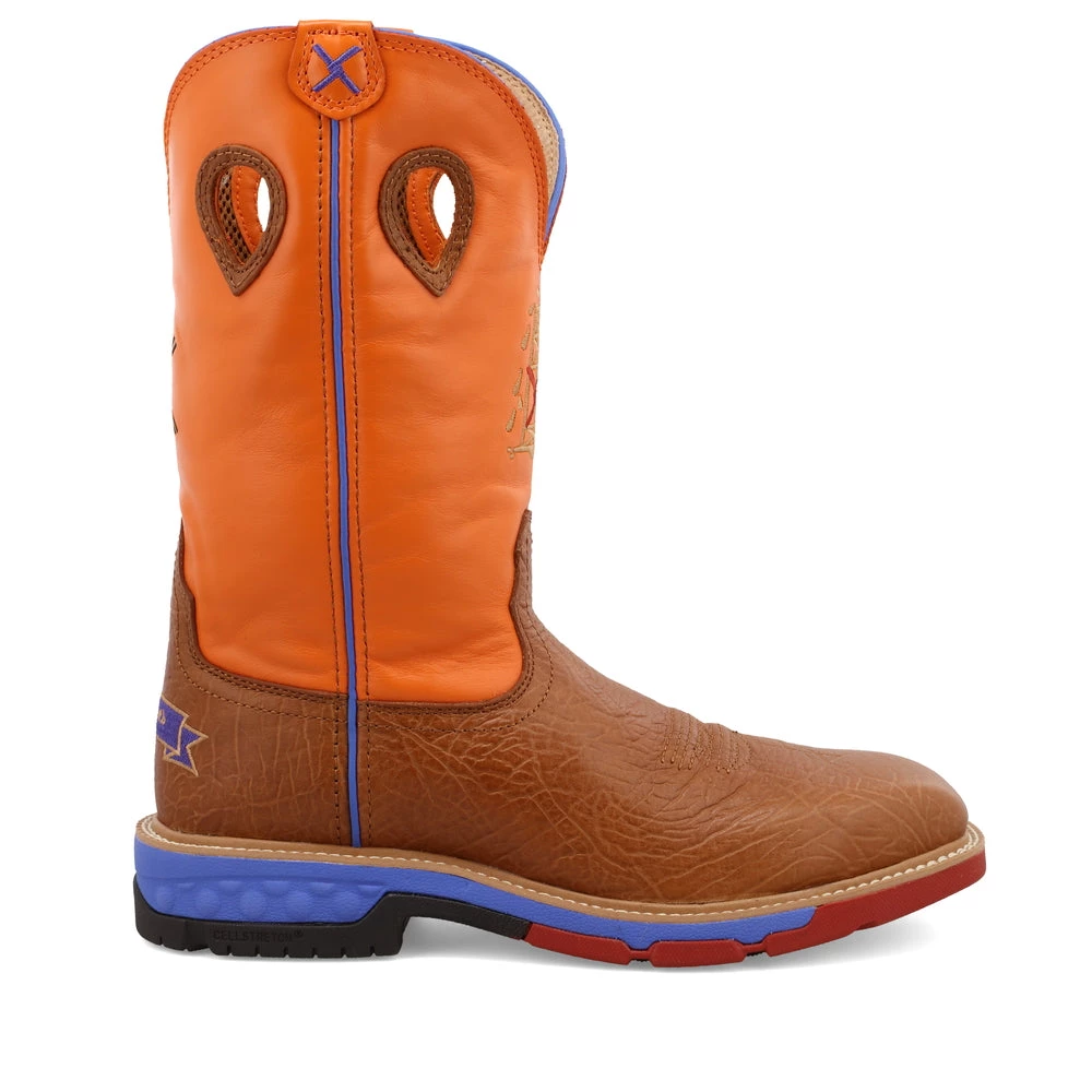 Twisted X Boots 'Twisted X' Men's 12" Western EH Alloy Toe - Tan / Orange 8 Twisted X Boots 'Twisted X' Men's 12" Western EH Alloy Toe - Tan / Orange