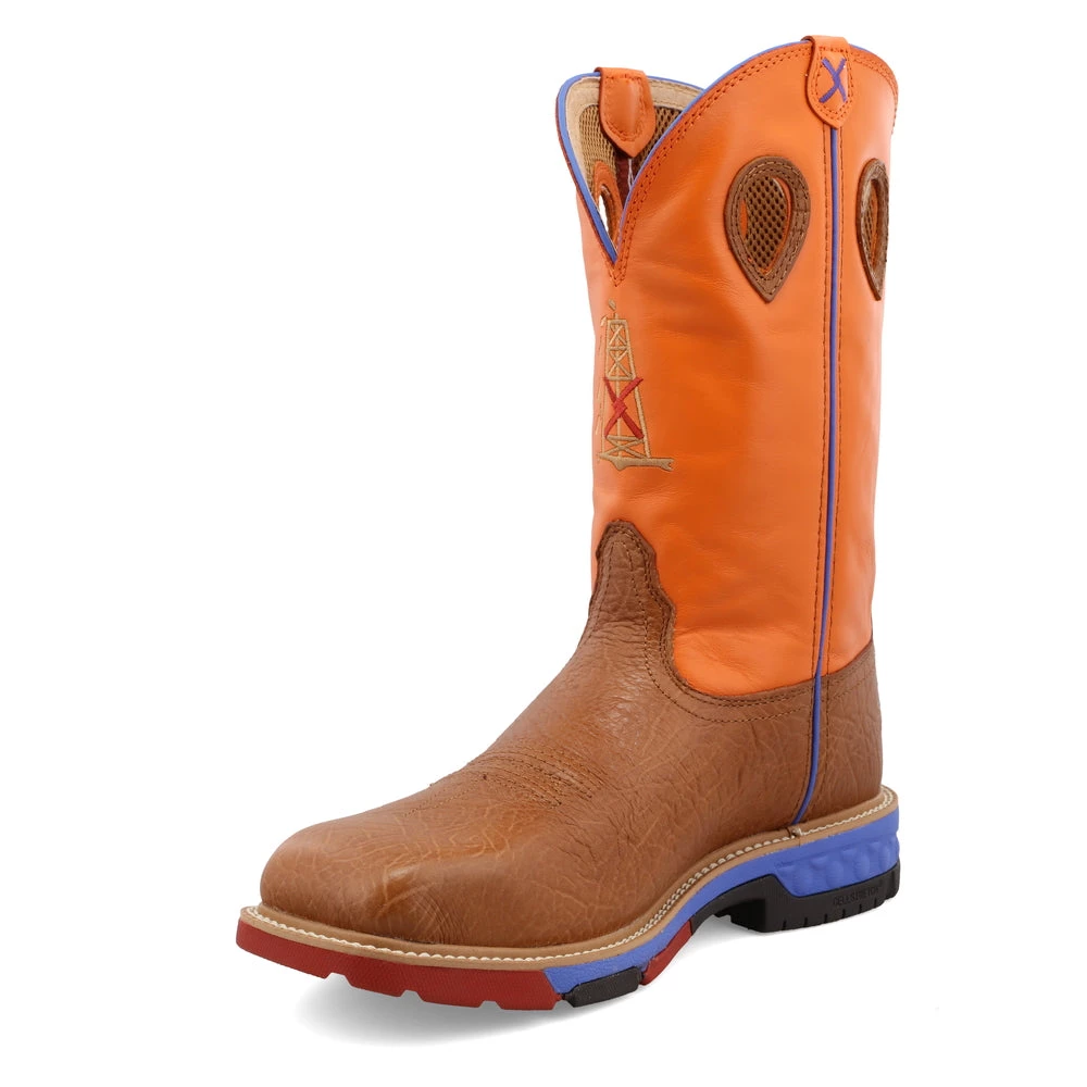 Twisted X Boots 'Twisted X' Men's 12" Western EH Alloy Toe - Tan / Orange 3 Twisted X Boots 'Twisted X' Men's 12" Western EH Alloy Toe - Tan / Orange