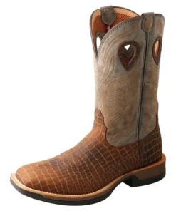 Twisted X Boots 'Twisted X' Men's 12" Tech-X Cellstretch Western Square Toe - Brown / Grey