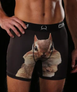 'Cinch' Men's 6" Squirrel Boxer Brief - Brown