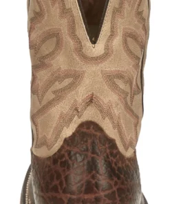 'Nocona' Men's 11" Henry Western Square Toe - Antiqued Brown Cowhide / Vintage Stone 15 'Nocona' Men's 11