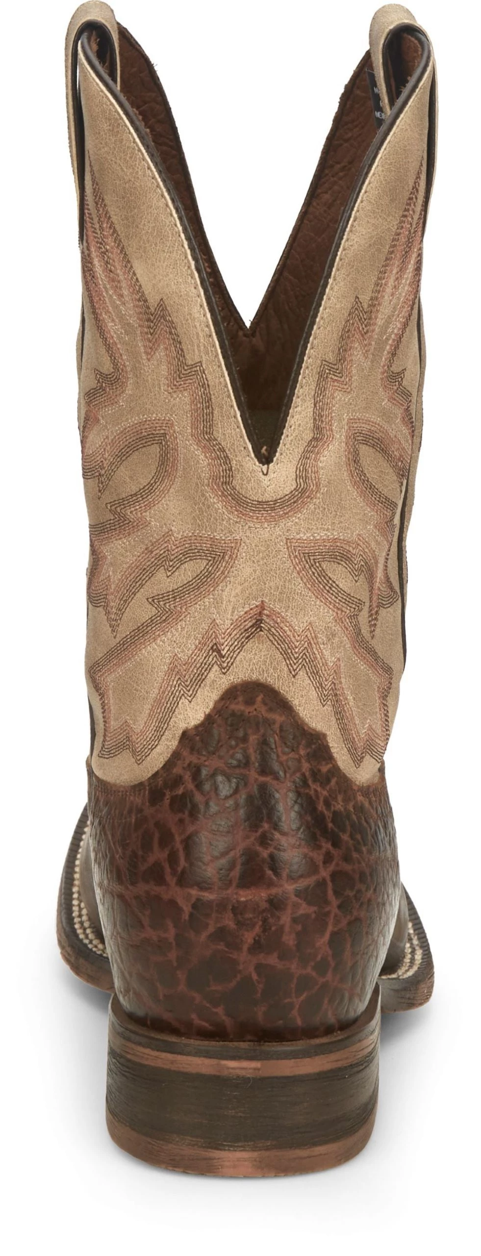 'Nocona' Men's 11" Henry Western Square Toe - Antiqued Brown Cowhide / Vintage Stone 7 'Nocona' Men's 11" Henry Western Square Toe - Antiqued Brown Cowhide / Vintage Stone