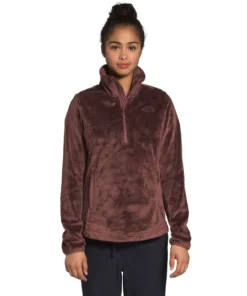 'The North Face' Women's Osito 1/4 Zip Pullover - Marron Purple