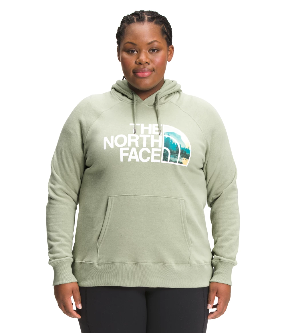 'The North Face' Women's Half Dome Pullover Hoodie - Tea Green (ext. Sizes) 3 'The North Face' Women's Half Dome Pullover Hoodie - Tea Green (ext. Sizes)