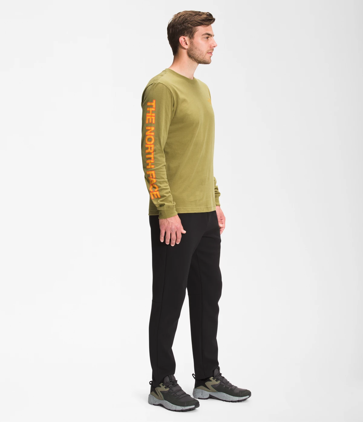 'The North Face' Men's Long Sleeve Hit T-Shirt - Green Moss 6 'The North Face' Men's Long Sleeve Hit T-Shirt - Green Moss