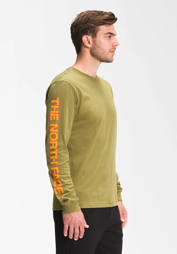 'The North Face' Men's Long Sleeve Hit T-Shirt - Green Moss 3 'The North Face' Men's Long Sleeve Hit T-Shirt - Green Moss