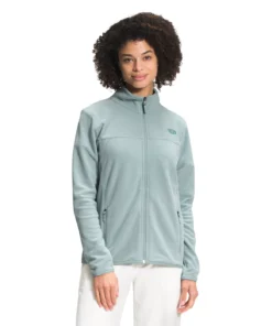 'The North Face' Women's TKA Glacier Full Zip - Silver Blue