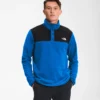 'The North Face' Men's TKA Glacier Snap Pullover - Hero Blue / TNF Black