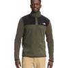 'The North Face' Men's TKA Glacier Snap Pullover - New Taupe Green / TNF Black