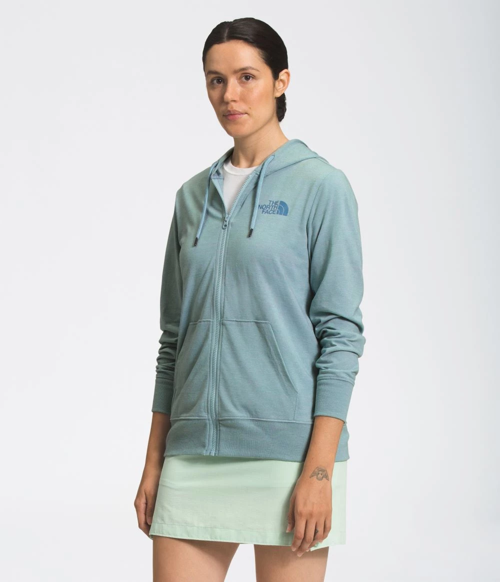 'The North Face' Women's Lightweight Full Zip Hoodie - Tourmaline Blue Heather 3 'The North Face' Women's Lightweight Full Zip Hoodie - Tourmaline Blue Heather
