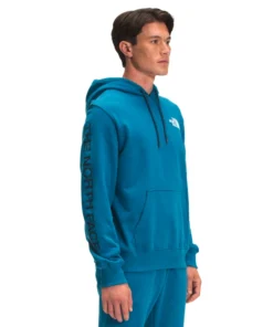 'The North Face' Men's New Sleeve Hit Hoodie - Banff Blue