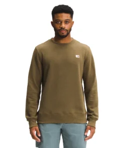 'The North Face' Men's Heritage Patch Crew Sweatshirt - Military Olive