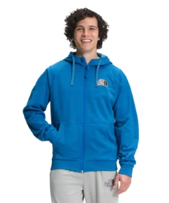 'The North Face' Men's Exploration Full Zip Hoodie - Hero Blue Heather
