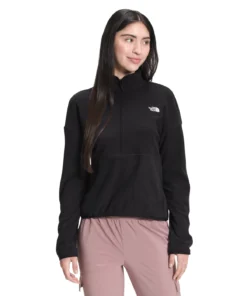 'The North Face' Women's TKA Glacier Crop Pullover - TNF Black