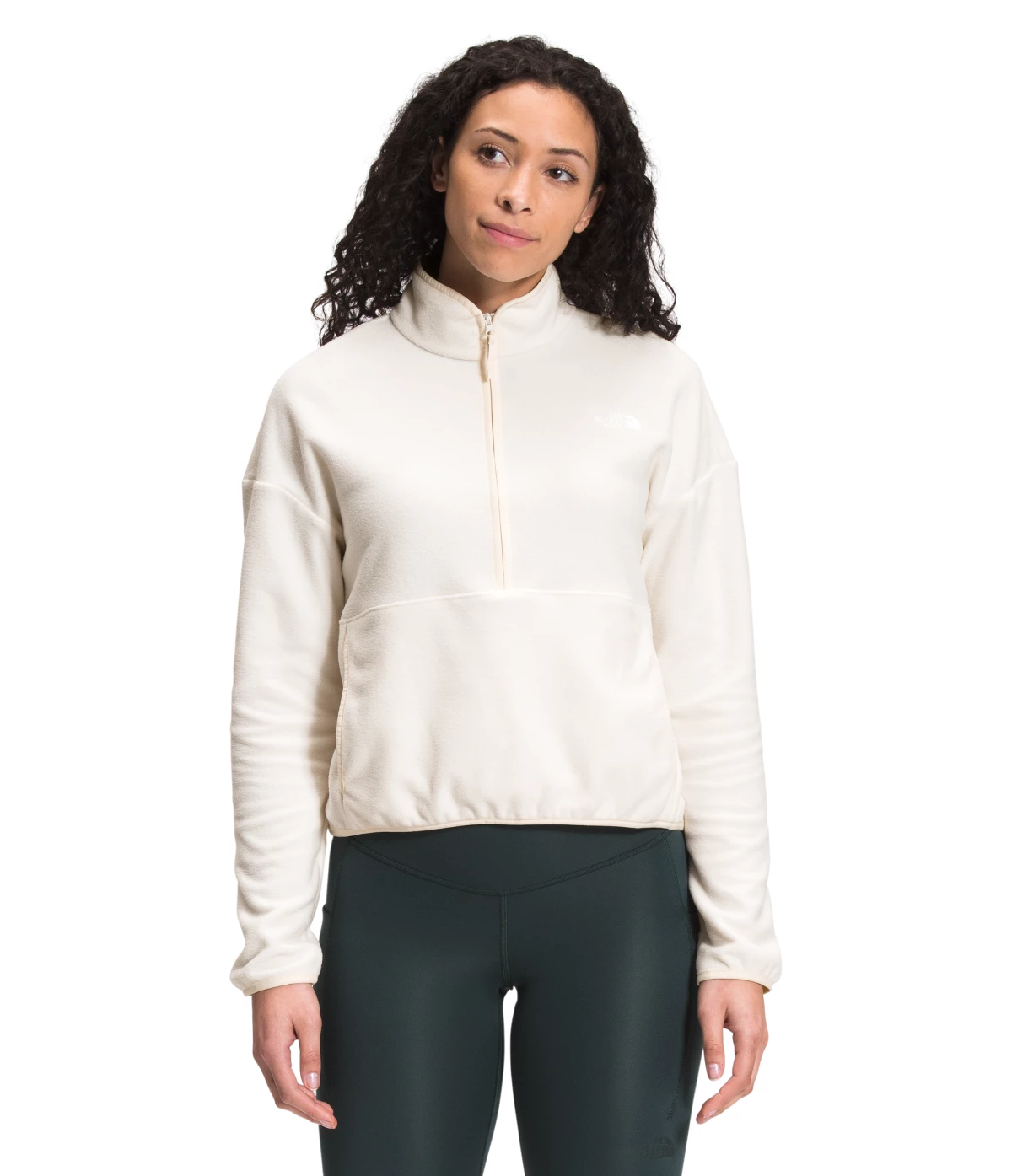 'The North Face' Women's TKA Glacier Crop Pullover - Gardenia White 3 'The North Face' Women's TKA Glacier Crop Pullover - Gardenia White