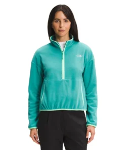 'The North Face' Women's TKA Glacier Crop Pullover - Porcelain Green