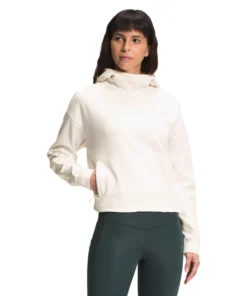 'The North Face' Women's Canyonlands Pullover Crop - Gardenia White Heather