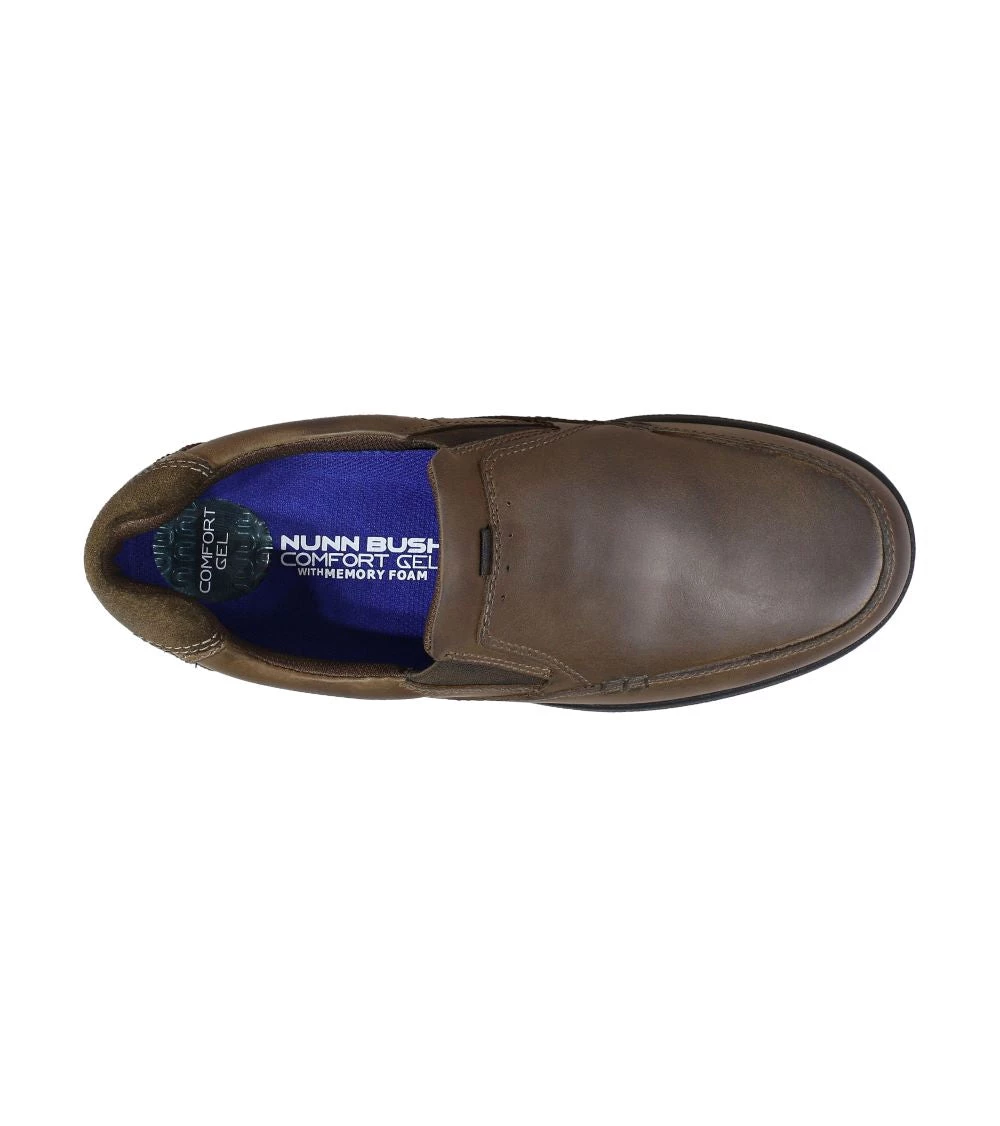 'Nunn Bush' Men's Cam Moc Toe Slip On - Brown Crazy Horse 4 'Nunn Bush' Men's Cam Moc Toe Slip On - Brown Crazy Horse