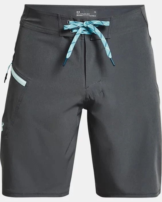 'Under Armour' Men's 8.25" Tide Chaser Boardshorts - Pitch Grey / Breeze 5 'Under Armour' Men's 8.25" Tide Chaser Boardshorts - Pitch Grey / Breeze