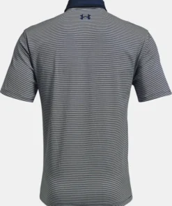 'Under Armour' Men's Performance Stripe Polo - Academy / White