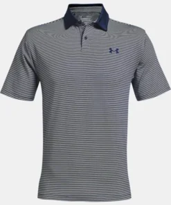 'Under Armour' Men's Performance Stripe Polo - Academy / White