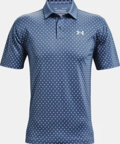 'Under Armour' Men's Performance Printed Polo - Mineral Blue / Isotope Blue