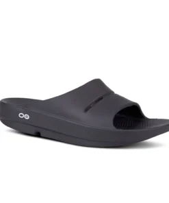 'OOFOS' Unisex OOahh Slide Sandal - Black Shoes & Boots