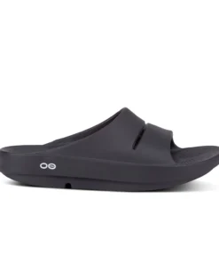 'OOFOS' Unisex OOahh Slide Sandal - Black Shoes & Boots