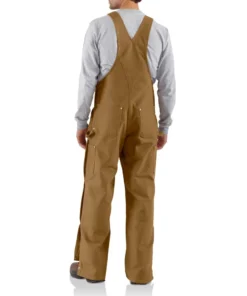 'Carhartt' Men's Unlined Duck Zip To Thigh Bib Overall - Carhartt Brown