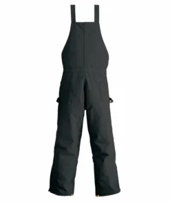'Carhartt' Men's Zip To Waist Quilt Lined Biberall - Black