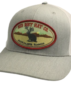 RED DIRT HAT COMPANY 'Red Dirt Hat' Jackalope Ranch Patch Hat - Heather Grey / White Men