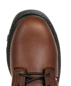'Rocky' Men's 8" Rams Horn WP Soft Toe - Dark Brown