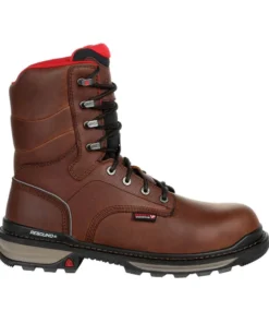 'Rocky' Men's 8" Rams Horn EH WP Comp Toe - Dark Brown