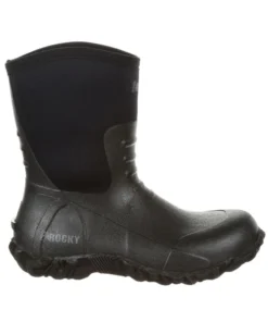 'Rocky' Men's 10" Core Chore WP Rubber Boot - Black
