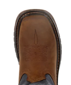 'Rocky' Child Ride FLX Square Toe Boot - Denim Blue / Brown