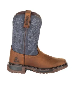 Kids'Rocky' Youth Ride FLX Square Toe - Denim Blue / Brown