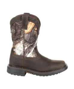 Kids 'Rocky' Youth Ride FLX WP Boot - Brown / Realtree Camo