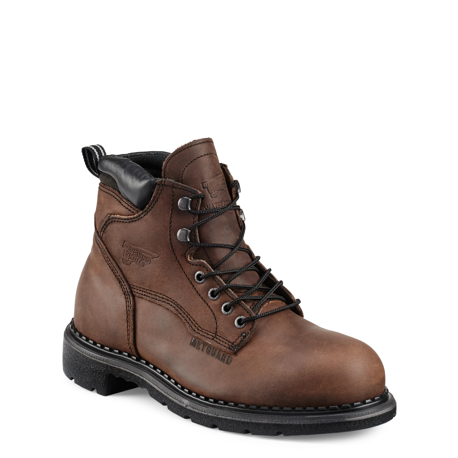 Redwing Shoe Co 'Red Wing' Men's 6" SuperSole® Int. Metguard EH WP Steel Toe - Brown / Black 3 Redwing Shoe Co 'Red Wing' Men's 6" SuperSole® Int. Metguard EH WP Steel Toe - Brown / Black