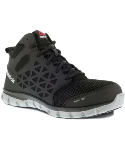 'Reebok' Men's Mid Sublite Cushion ESD Alloy Toe - Black / Gray