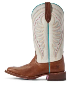 'Ariat' Women's 12" Circuit Shiloh Western Square Toe - Brown / White
