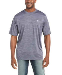 'Ariat' Men's Charger Graphic Flag T-Shirt - Graystone