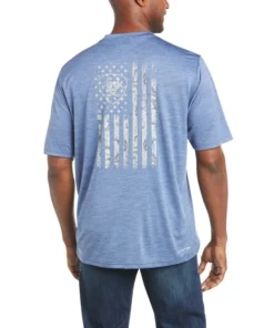 'Ariat' Men's Charger Graphic Flag T-Shirt - Old Bay