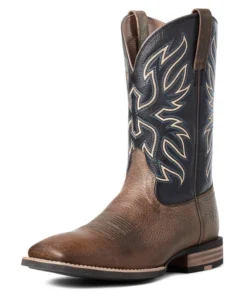 'Ariat' Men's 11" Everlite Vapor Western Square Toe - Ranch Brown / Black Deertan 12 'Ariat' Men's 11