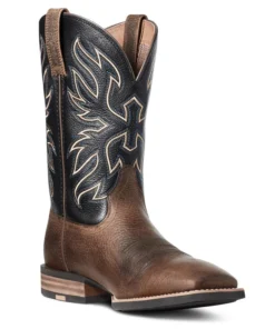 'Ariat' Men's 11" Everlite Vapor Western Square Toe - Ranch Brown / Black Deertan 11 'Ariat' Men's 11