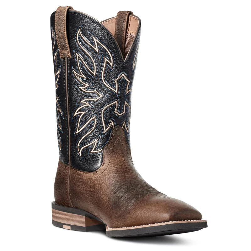 'Ariat' Men's 11" Everlite Vapor Western Square Toe - Ranch Brown / Black Deertan 6 'Ariat' Men's 11" Everlite Vapor Western Square Toe - Ranch Brown / Black Deertan