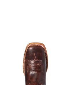 'Ariat' Women's 12" Belmont Western Square Toe - Crackled Cafe